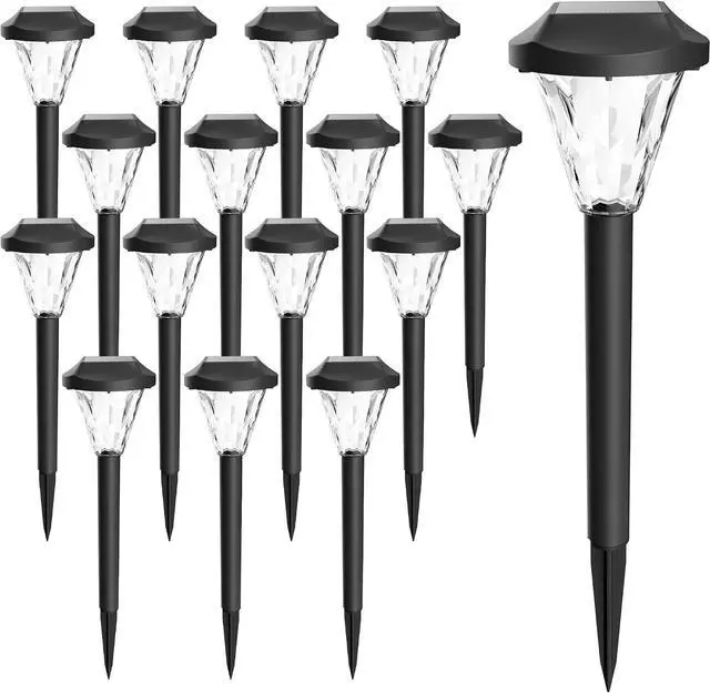 Alt view image 7 of 7 - GIGALUMI 16 Pack Solar Lights Outdoor Waterproof, Solar Garden Lights