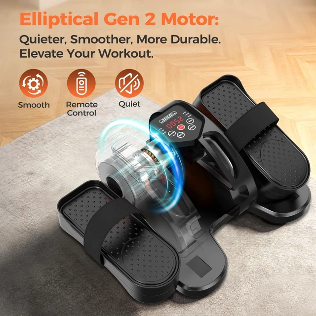 Alt view image 2 of 7 - ESL Under Desk Elliptical, Electric Elliptical Leg Exerciser for Seniors