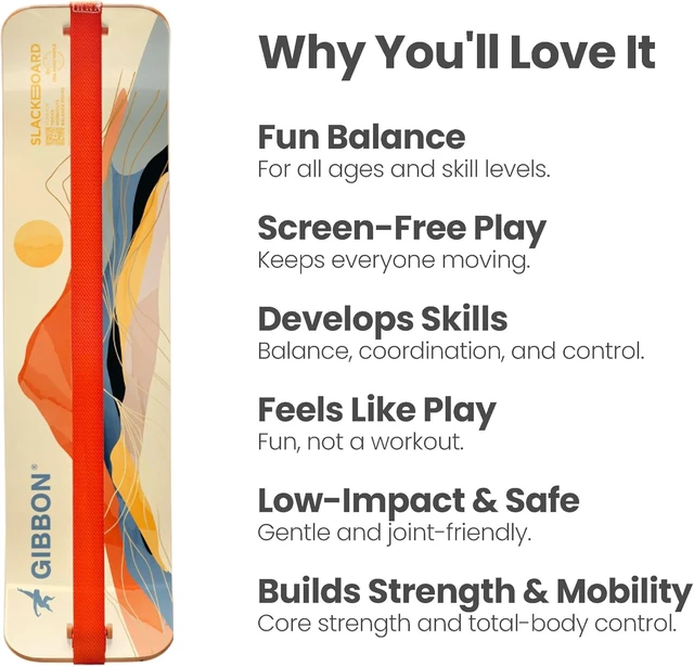 Alt view image 2 of 7 - GIBBON SlackBoard, Balance Board Kids & Adults, Slackline Balance Trainer
