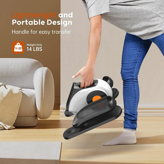 Alt view image 3 of 7 - HitGo Under Desk Elliptical for Seniors, Electric Leg Exerciser with Remote