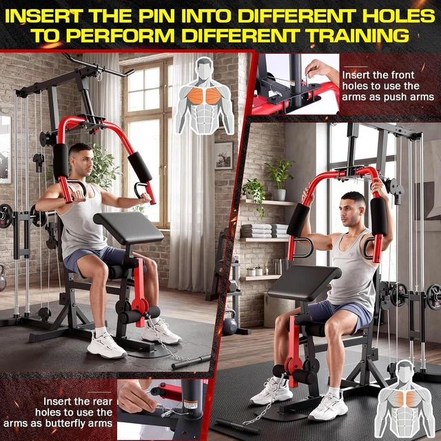 Alt view image 2 of 7 - OPPSDECOR Home Gym Equipment, Workout Machine with LAT Pulldown Machine