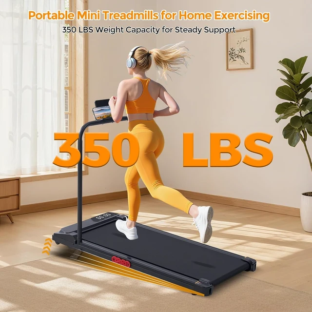 Alt view image 4 of 7 - KASSADIN Electric Walking Pad Treadmill with Handle Bar Incline for Home