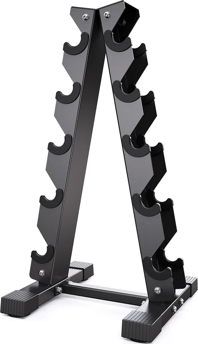 Main image of Dumbbell Rack Stand Only, Weight Rack for Dumbbells Compact A-Frame Home Gym Space Saver, 480/800 LBS Weight Capacity