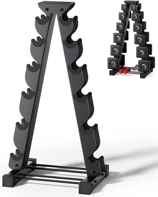 Main image of 6-Tier Rack Compatible with Peloton Weights & Other Dumbbells