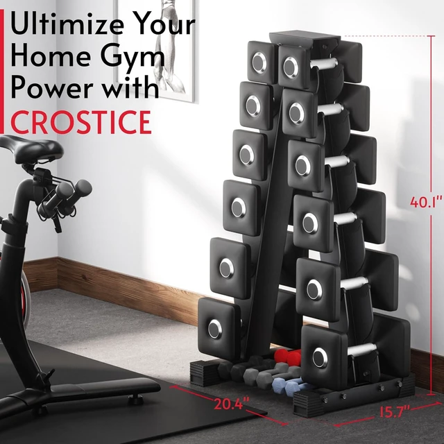 Alt view image 7 of 7 - 6-Tier Rack Compatible with Peloton Weights & Other Dumbbells
