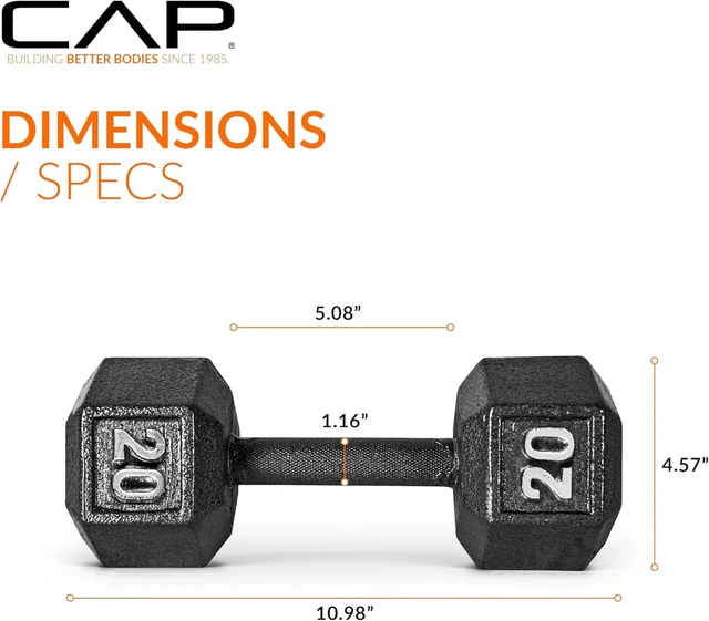 Alt view image 4 of 7 - CAP Barbell Cast Iron Hex Dumbbell | Multiple Options