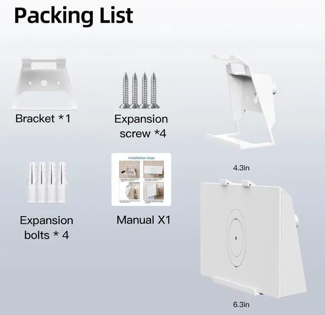 Alt view image 5 of 7 - Starlink Gen 3 Mount, Starlink Standard V3 Router Mount Star Link Internet Kit Satellite Brackets ABS Starlink Mounting Kit Accessories for Starlink V3 Mesh Router