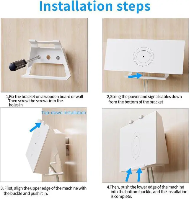 Alt view image 6 of 7 - Starlink Gen 3 Mount, Starlink Standard V3 Router Mount Star Link Internet Kit Satellite Brackets ABS Starlink Mounting Kit Accessories for Starlink V3 Mesh Router