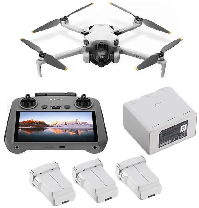 Main image of DJI Mini 4 Pro Drone Fly More Combo Plus with DJI RC 2 Screen remote with 3 Battery Bundle Kit 45-min Flight Time Camera Drone Bundle,