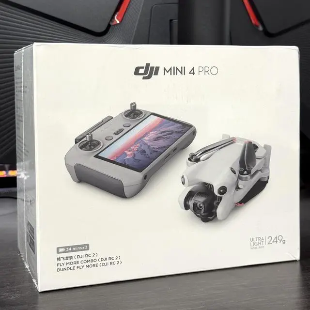 Alt view image 2 of 7 - Dji Mini 4 Pro RC 2 Under 249g with Omnidirectional Intelligent 10KM FHD Video Transmission Remote Control with Camera