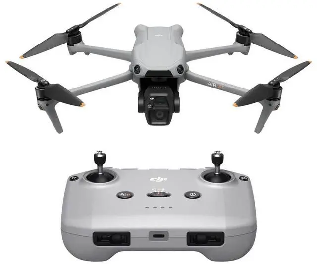 Main image of DJI Air 3 (DJI RC-N2), Drone with Medium Tele & Wide-Angle Dual Primary Cameras, 46-Min Max Flight Time, Omnidirectional Obstacle Sensing, 48MP Photos, 4K/60fps HDR, Compliance with FAA Remote ID