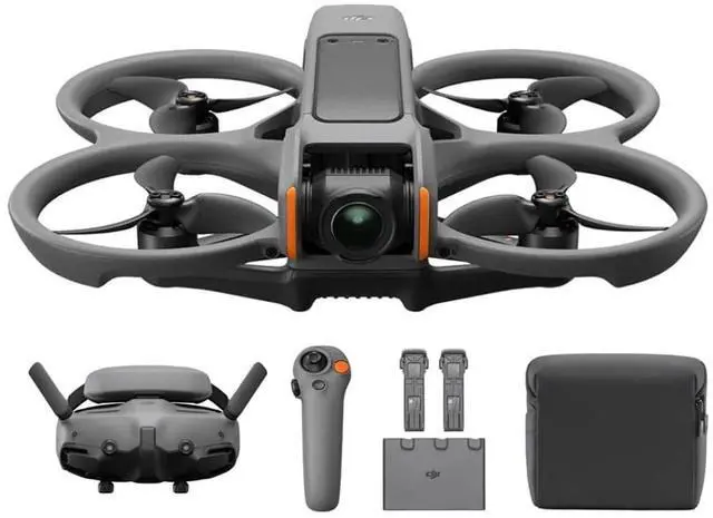 Main image of DJI Avata 2 Fly More Combo (3 Batteries), FPV Drones with Camera for Adults 4K, Immersive Experience, One-Push Acrobatics, Built-in Propeller Guard, 155° FOV, Drone Compliant with FAA Remote ID