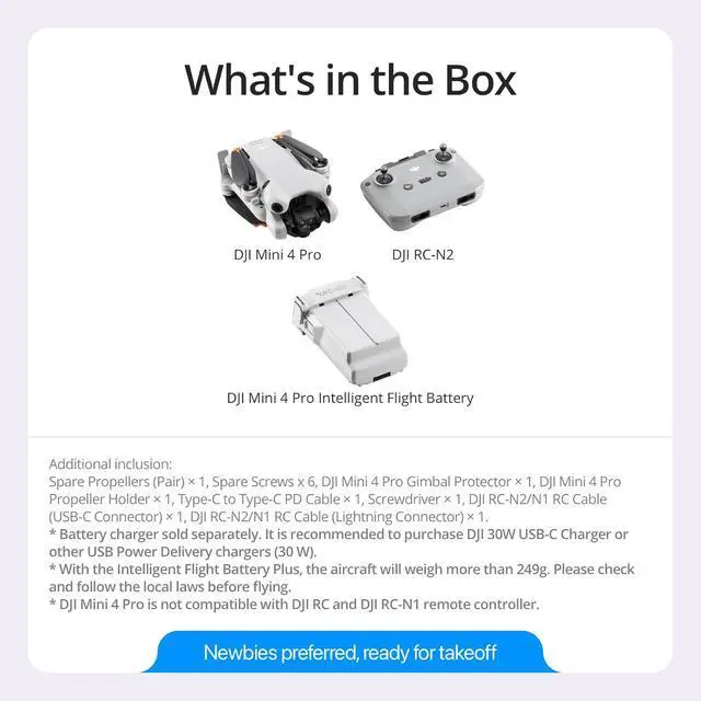 Alt view image 6 of 7 - DJI Mini 4 Pro (DJI RC N2), Drones with Camera for Adults 4K, Under 0.549 Lbs/249 g