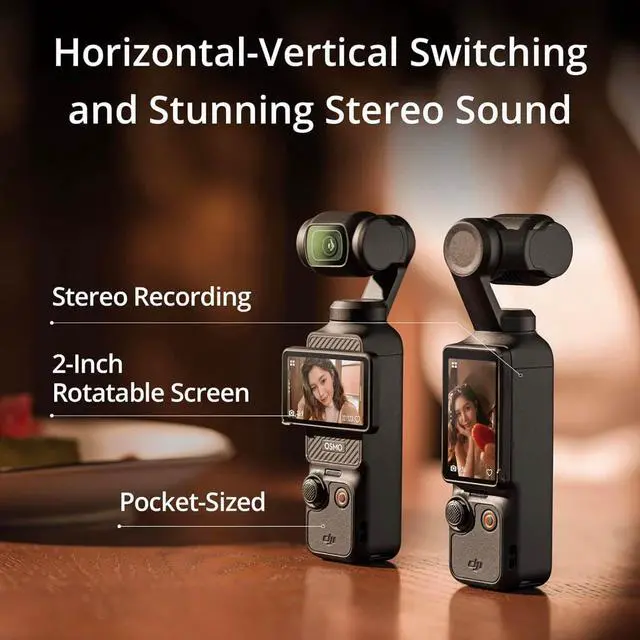 Alt view image 6 of 7 - DJI Osmo Pocket 3 Creator Combo, Vlogging Cameras with 1'' CMOS, 4K/120fps Vlog Camera, 3-Axis Stabilization, Face/Object Tracking, Mic Included for Clear Sound, Digital Vlogging Camera for YouTube