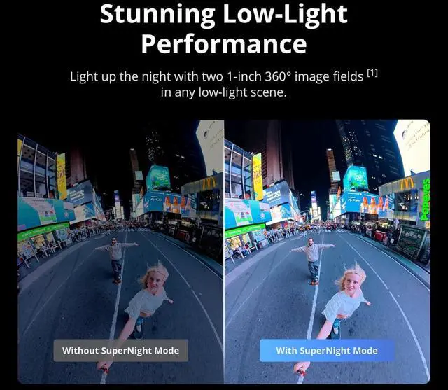 Alt view image 3 of 7 - DJI Osmo 360 Waterproof 8K 360° Action Camera 1-Inch 360° Imaging Extended Battery Life 3 Batteries Native 8K Prosumer