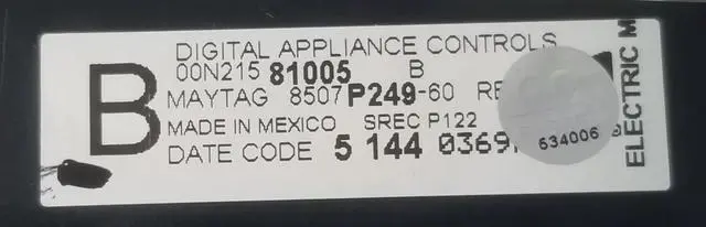 Alt view image 3 of 4 - Rabon Services Group - Genuine OEM Replacement for Whirlpool Range Control 8507P249-60  *
