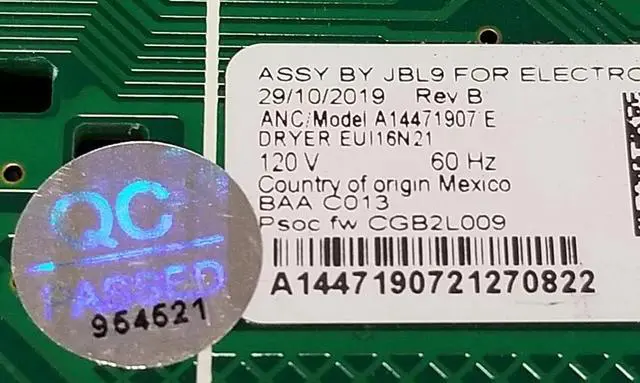 Alt view image 2 of 3 - Rabon Services Group - OEM  Replacement for Electrolux Dryer Control  A14471907