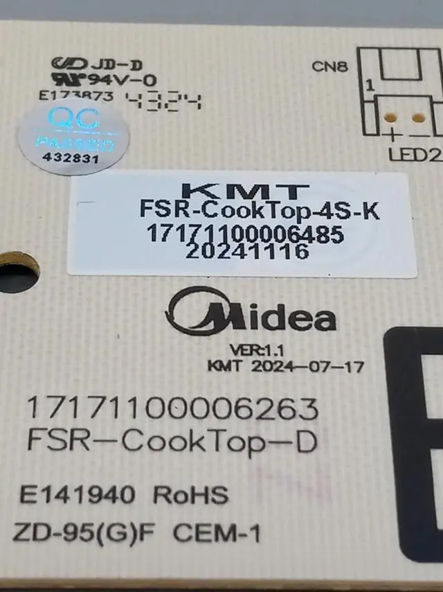 Alt view image 3 of 5 - Rabon Services Group - New OEM Replacement for Midea Range Knob Controls 17171100006485