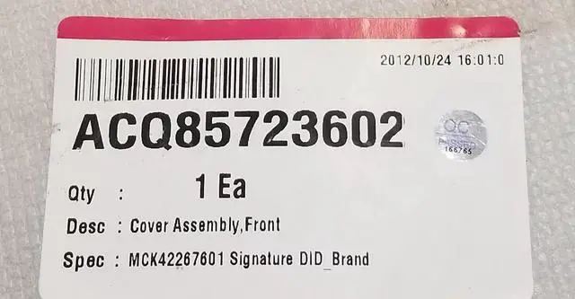 Alt view image 4 of 5 - Rabon Services Group - NEW OEM Replacement for Kenmore Fridge Convenience Door Cover ACQ85723602