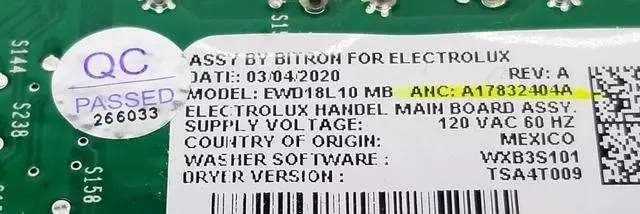 Alt view image 2 of 4 - Rabon Services Group - OEM Replacement for Frigidaire Laundry Center Control A17832404A