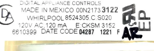 Alt view image 7 of 7 - Rabon Services Group - OEM Replacement for Whirlpool Range Control 8524305  ? ?