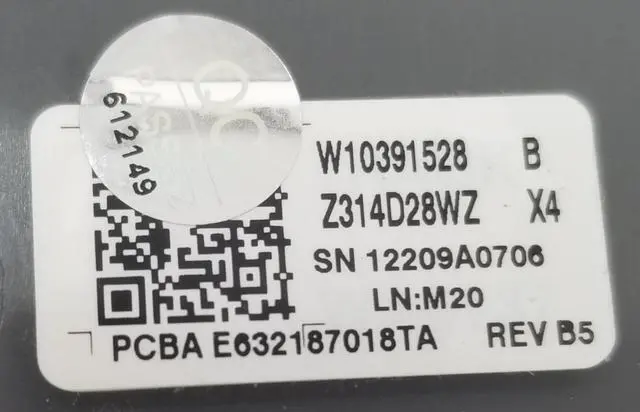 Alt view image 2 of 3 - Rabon Services Group - Replacement for Whirlpool Dryer Panel Ctrl w/ Board W10391528 1 Yr  *