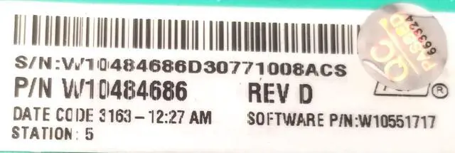 Alt view image 2 of 6 - Rabon Services Group - OEM Replacement for Whirlpool Washer Control W10484686  ? ?