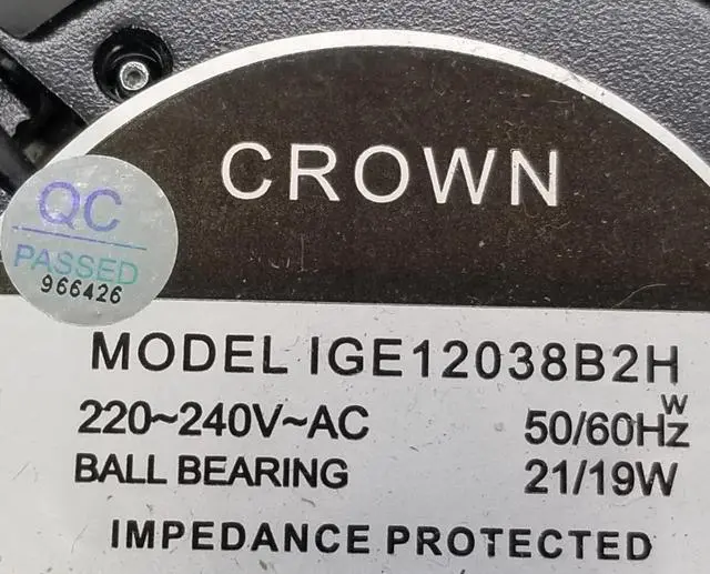 Alt view image 3 of 3 - Rabon Services Group - OEM Crown Fan Model  IGE12038B2H