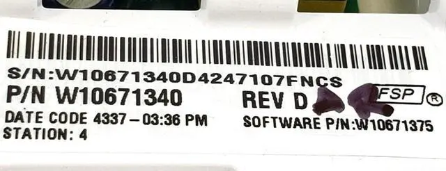 Alt view image 2 of 7 - Rabon Services Group - Genuine OEM Replacement for Whirlpool Washer Control W10671340 ?