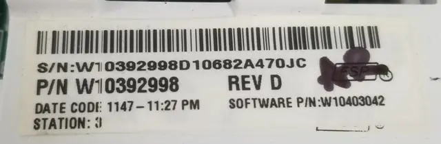 Alt view image 5 of 6 - Rabon Services Group - Genuine OEM Replacement for Whirlpool Washer Control W10392998  *