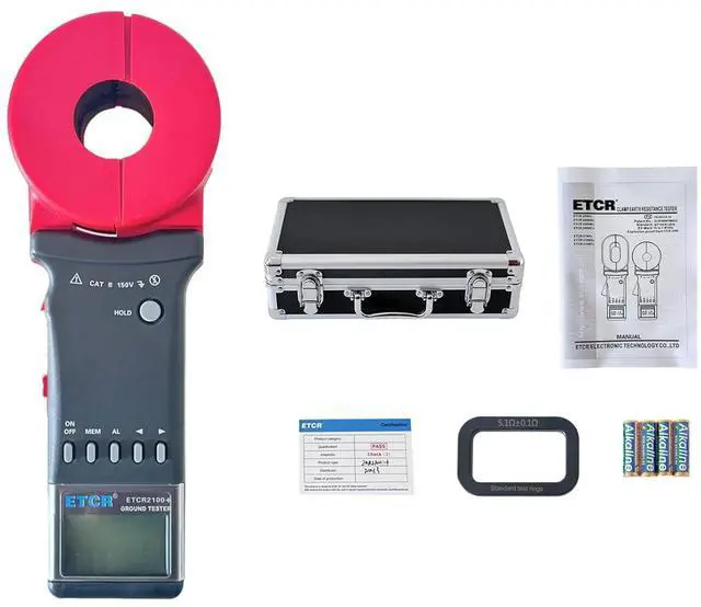 Main image of ETCR2100+ Digital Clamp Ground Earth Resistance Meter Tester 0.01-1200
