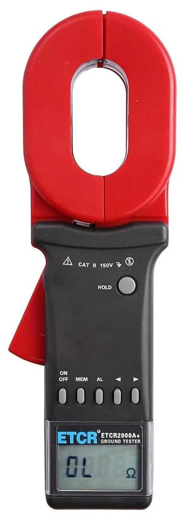 Alt view image 2 of 7 - ETCR2000A+ Clamp On Digital Ground Resistance Meter Tester 0.01-200