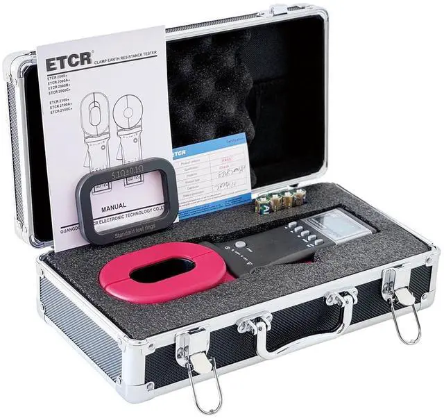 Alt view image 7 of 7 - ETCR2000A+ Clamp On Digital Ground Resistance Meter Tester 0.01-200