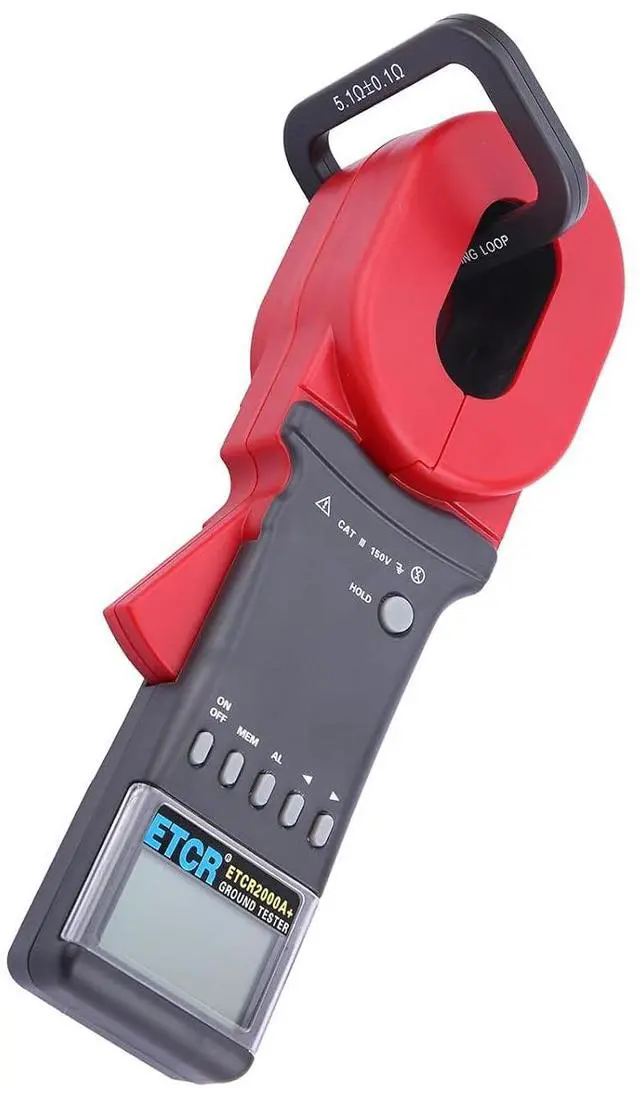 Alt view image 6 of 7 - ETCR2000A+ Clamp On Digital Ground Resistance Meter Tester 0.01-200