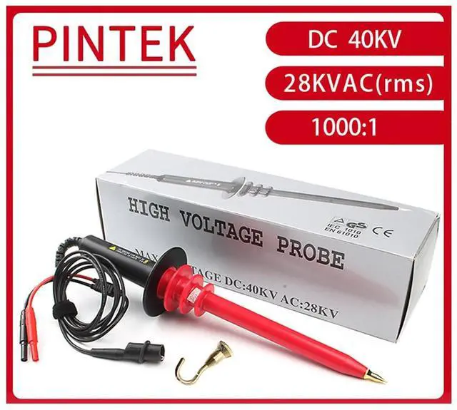 Alt view image 6 of 6 - HKNDT HVP-40 High Voltage Probe Multimeter Probe 1000:1 High Voltage Decay Test Probe Max. DC 0-40KV AC 0-28KV (50/60Hz) Attenuation Ratio: 1000:1