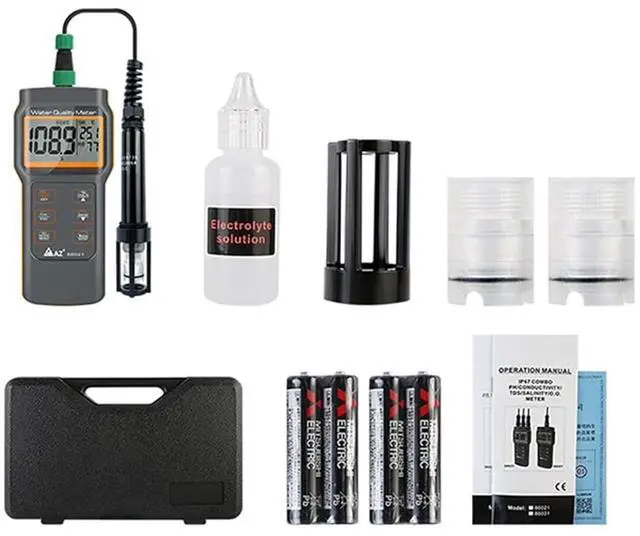 Alt view image 6 of 7 - HKNDT AZ-86021 Dissolved Oxygen Tester Water Quality Meter D.O Meter Temperature Meter | Can Measure pH Conductivity TDS Salinity by Using Different Probes | Multiple Parameters Water Tester AZ86021