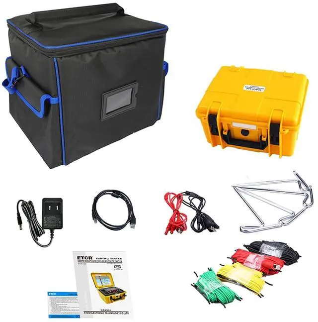 Alt view image 4 of 7 - ETCR3100C Soil Resistivity Tester 2, 3, 4Wire Digital Ground Resistance Meter Earth Resistance Tester Earth Voltage Tester IP65 Protective Shell 0.00-30.00K /0.00m-9000km /AC 0-600V