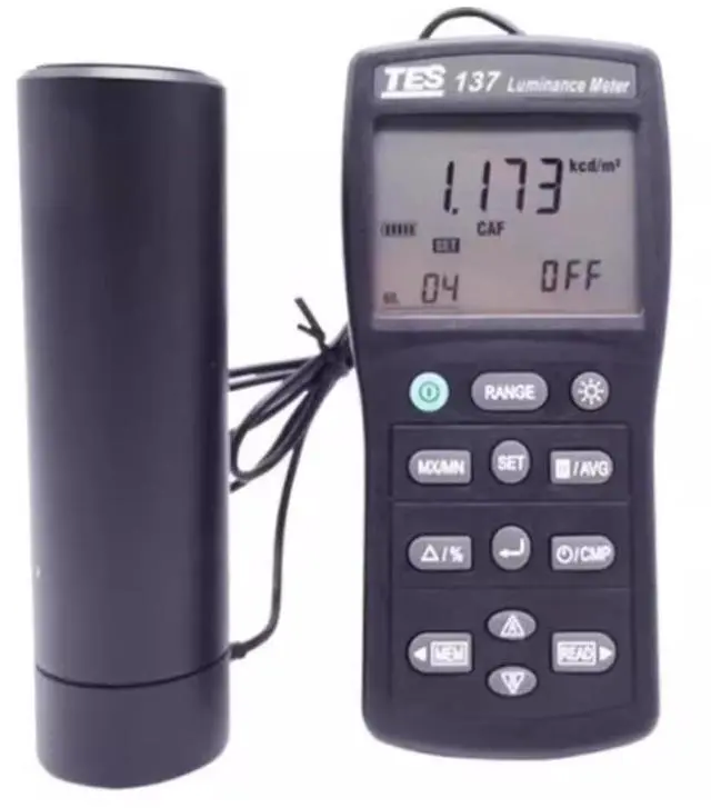 Alt view image 2 of 7 - HKNDT TES-137 Luminance Meter Light Meter Brightness Meter TES137 Lux Meter