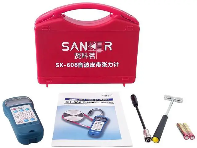 Alt view image 4 of 7 - HKNDT SK-608 Sonic Belt Tension Meter Tester Digital Belt Tension Gauge for Belt Tension Testing, Belt Tension Range 0.01N-99900N, Frequency Range 10.0Hz-5000Hz, Measurement Time 0.2s