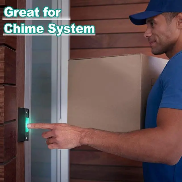 Alt view image 4 of 7 - 1PCS Wired Doorbell Button with LED Light, Replacement Of Doorbell Ring Button, Door Opener Switch