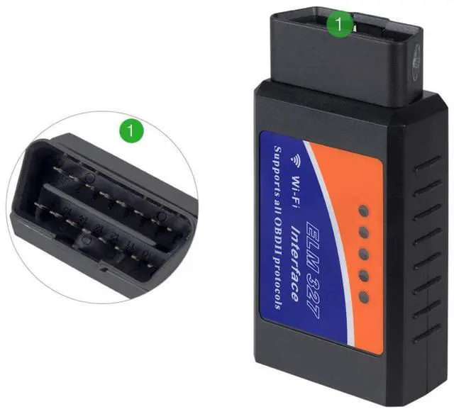 Alt view image 2 of 6 - ELM327 V1.5 OBD2 Adapter Vehicle Scanner Diagnostic Scan Tool, Engine Check Fault Code Readers, Compatible with ISO Android (ELM327-W)