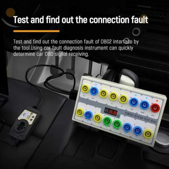 Alt view image 3 of 7 - OBD2 Protocol Detector and Break Out Box, Automotive Diagnostic Tool with Signal Testing, 16-Pin Interface