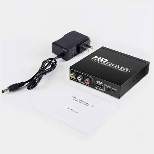 Alt view image 2 of 7 - HDMI TO CVBS RCA AV/HDMI AUTO SCALER Support NTSC/PAL HD Video Converter for TV,VHS, VCR,DVD Recorders