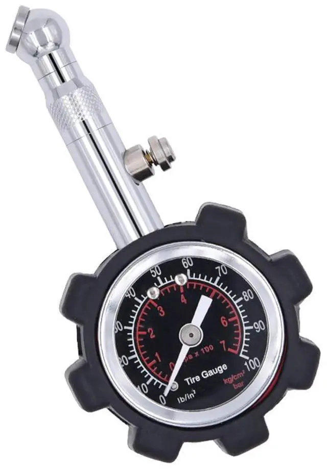 Main image of Tire Pressure Gauge 100PSI, Accuracy Analog Dial Mechanical Air Pressure Tire Gauges for Cars, Trucks, Bicycles, Motorcycles