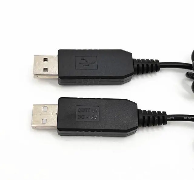 Alt view image 5 of 7 - USB DC 5V to 12V Boost Cable 5.5*2.1mm Male Connector Power Supply Cord, 1 Meter