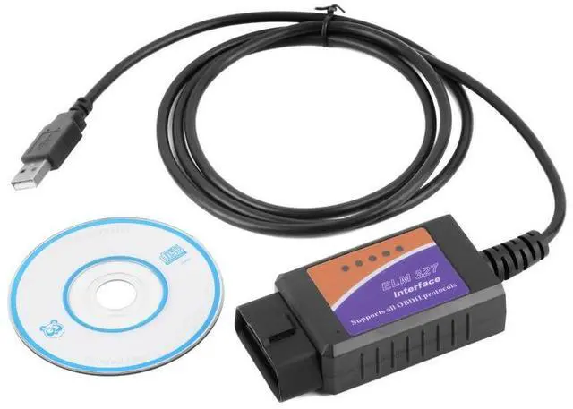 Alt view image 5 of 5 - ELM327 OBD2 Vehicle Scanner Fault Code Reader Diagnostic Tool with USB Interface Cable