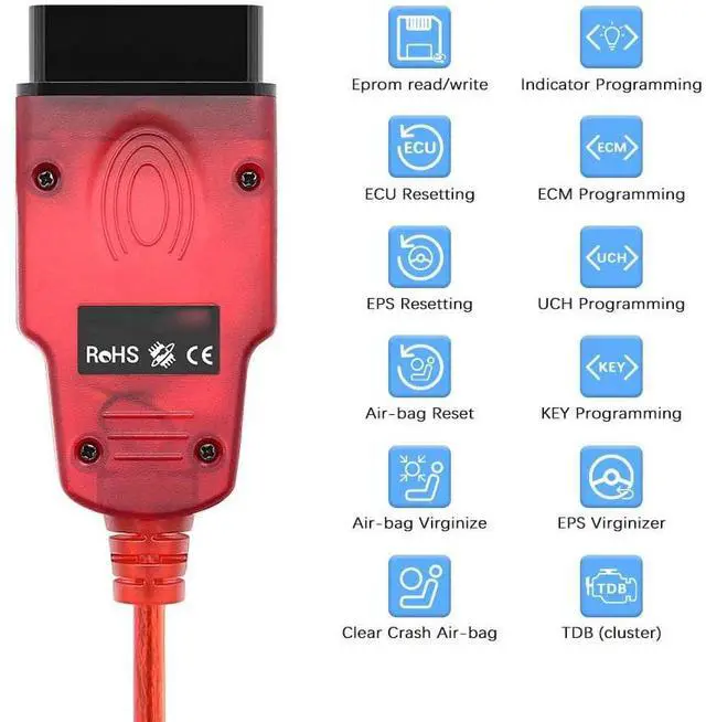 Alt view image 2 of 3 - USB OBD2 Diagnostic Cable Scan Tool for Renault, V1.99 ECU Programming Interface