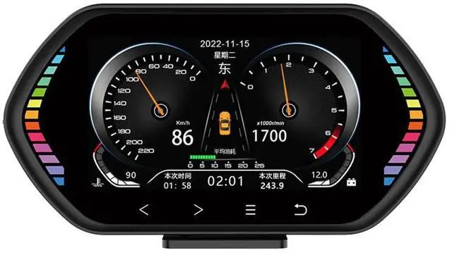 Main image of F12 Universal HUD Head-Up Display OBD2 GPS Speedometer Intelligent Tilt Meter Car Accessories