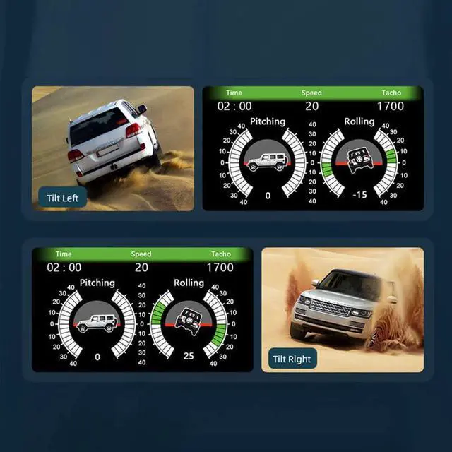 Alt view image 3 of 7 - F12 Universal HUD Head-Up Display OBD2 GPS Speedometer Intelligent Tilt Meter Car Accessories