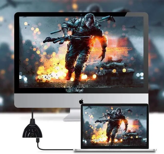 Alt view image 6 of 6 - 4K HDMI Switch, CYSINGC 3 Port HDMI Switcher, HDMI Splitter 3 in 1 Out, HDMI Hub for TV Monitor DVD Amazon Fire Stick Chromecast Roku Laptop Playstation 3 Xbox 360, Supports 4K Full HD 1080P 3D HDCP